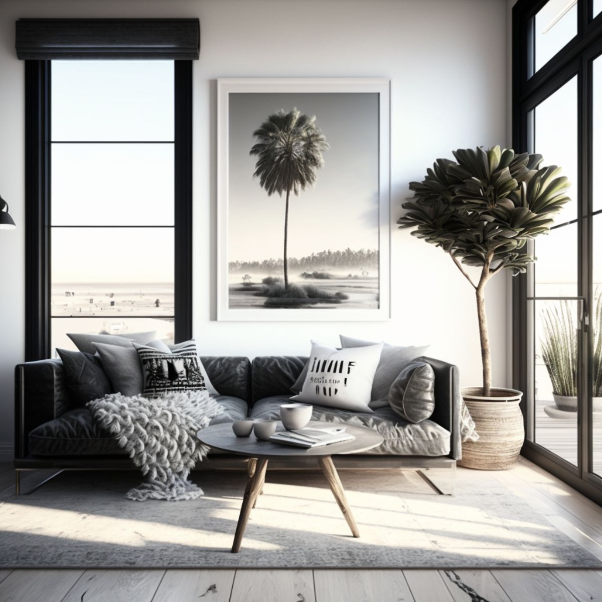 California modern style living room