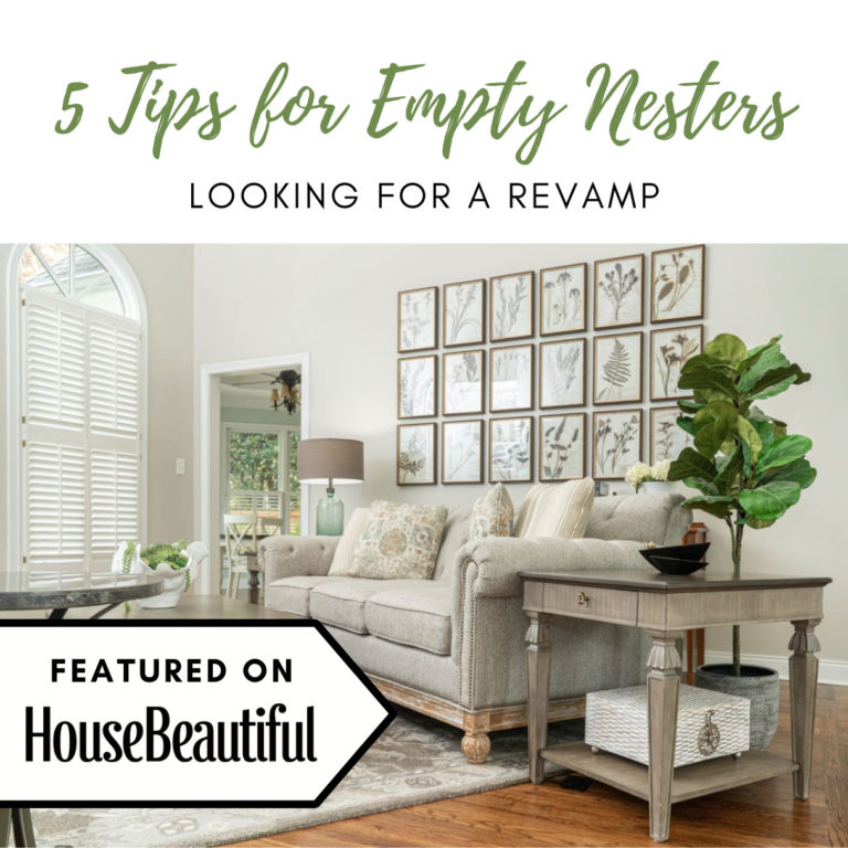 Empty nester tips featured on HouseBeautiful