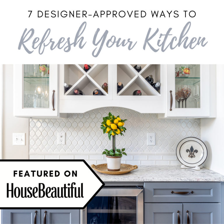 Featured on HouseBeautiful about refreshing kitchens