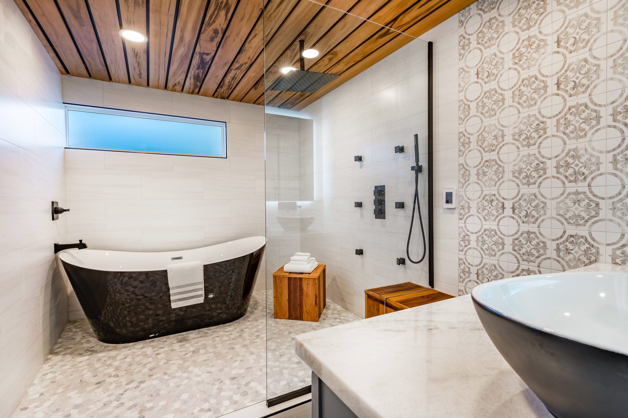 Organic modern interior design bathroom